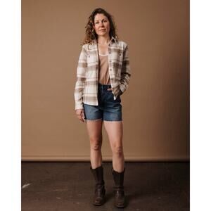 Smith & Rogue No 73 Butte High Rise Denim Shorts Raw Hem Dark‎ Wash Women’s 33